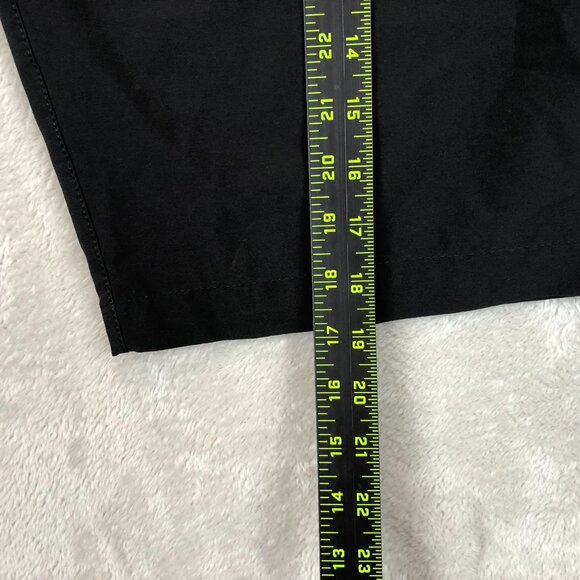 Eddie Bauer Womens Bermuda Shorts Size 12 Black Flat Front Chino Casual Summer - Picture 3 of 13